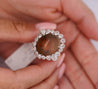 Vintage 11.36 Carat Opal and Briolette/Rose Cut Diamond Halo 18K Gold Ring-Rings-ASSAY