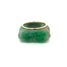 Vintage 14K Yellow Gold Detachable Carved Jadeite Jade Ring-Rings-ASSAY