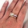 Vintage 14k Gold Retro Style Old Euro Cut Diamond and Baguette Cut Ruby Ring-Rings-ASSAY