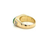 Vintage 18K Yellow Gold Horizontal Bezel Set Jadeite Jade Ring-Rings-ASSAY