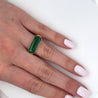 Vintage 18K Yellow Gold Jadeite Jade and 0.20 CTW Diamond Horizontal Wide Face Unisex Ring-Rings-ASSAY