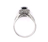 Vintage 1.04 Carat Sapphire and Round Diamonds in Filigree Platinum Ring