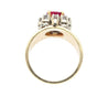 Vintage 1.54 Carat Cushion Cut Ruby in 14K Yellow Gold Wide Band