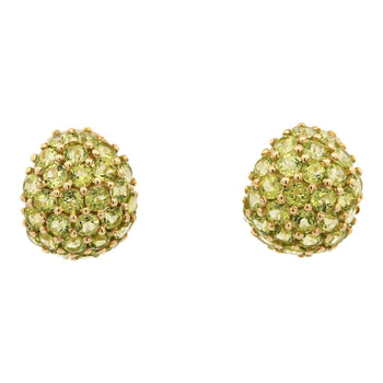Vintage 25 Carat Peridot Ring & Earring 18K Yellow Gold Jewelry Set – Assay Jewelers