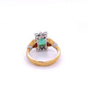 Vintage 2.77 carat Colombian Emerald and Trillion Cut Diamonds in 18k Gold Ring-ASSAY-ASSAY