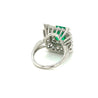 3.31 Carat Colombian Emerald and Diamond Cluster Cocktail in Platinum Ring-Rings-ASSAY