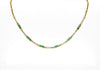 Vintage 4 Carat Channel Set Colombian Emerald & Diamond Chocker Necklace