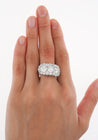 Vintage 4.50 CTTW Old European Cut Diamond Three-Stone Art Deco Engagement Ring in Platinum