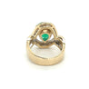 Vintage 5 Carat Pear Cut Emerald Crossover Double Split Band Ring-Emerald Ring-ASSAY