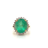 Vintage 6.88 carat Colombian Emerald in 14k yellow gold ring-Emerald Ring-ASSAY