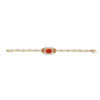 Vintage 9.50 Carat GIA Certified Spessartine Garnet and Diamond in 18K Two Tone Gold Retro Bracelet