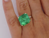 Vintage AGL Certified 11.28 Carat Colombian Emerald & Old Euro Cut Diamond Ring