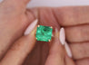 Vintage AGL Certified 11.28 Carat Colombian Emerald & Old Euro Cut Diamond Ring