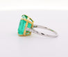 Vintage AGL Certified 11.28 Carat Colombian Emerald & Old Euro Cut Diamond Ring