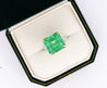 Vintage AGL Certified 11.28 Carat Colombian Emerald & Old Euro Cut Diamond Ring