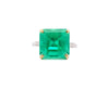 Vintage AGL Certified 11.28 Carat Colombian Emerald & Old Euro Cut Diamond Ring