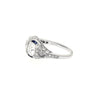 1930's Art Deco vintage 1.50 carat Old Mine Cut Double Diamond and Platinum Ring - ASSAY