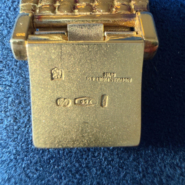 Vintage Audemars Piguet Cobra 18K Gold Diamond Dial Integral Bracelet Watch