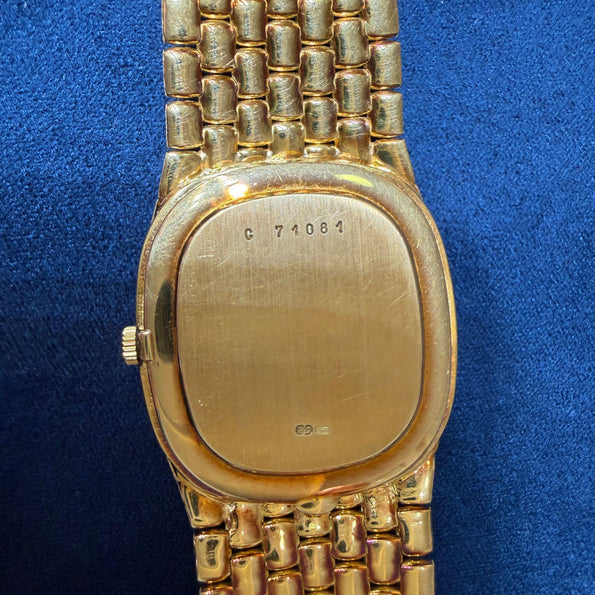 Vintage Audemars Piguet Cobra 18K Gold Diamond Dial Integral Bracelet Watch