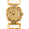 Vintage Bucherer 18K Gold Ladies Textured Square Link Bracelet Watch