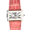 Vintage Cartier Divan 2612 Ladies Wrist Watch W/ Pink Leather Strap-Watches-ASSAY