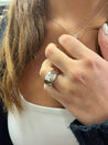 Vintage Cartier Nouvelle Vogue 750 White Gold Dome Ring Circa 1997-Rings-ASSAY