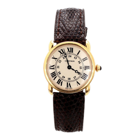 Vintage Cartier Ronde Louis 2886 Quartz 29mm 18K Gold Watch