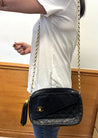 Vintage Chanel Camera 1992 Single Flap Bijoux Chain CC 24K Tassel Handbag Purse