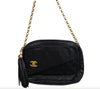 Vintage Chanel Camera 1992 Single Flap Bijoux Chain CC 24K Tassel Handbag Purse