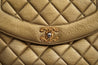 Vintage Chanel Quilted Bronze Lambskin Charm CC 24K Tassel 1992 Handbag Purse