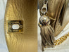 Vintage Chanel Quilted Bronze Lambskin Charm CC 24K Tassel 1992 Handbag Purse