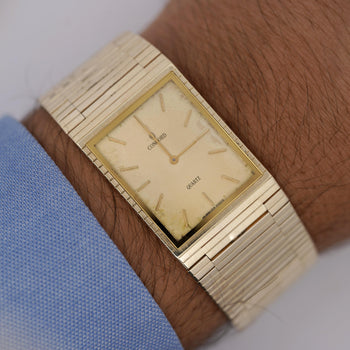 Vintage Concord 14K Gold 25mm Quartz Integrated Bracelet Watch – Assay Jewelers