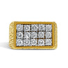 Vintage Diamond Cluster and Gold Mens Pinky Ring - ASSAY