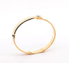 Vintage EGL Certified 2.01ct Brilliant Cut Diamond Bezel 18K Yellow Gold Bangle