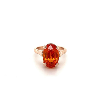 Vintage GIA Certified 11.16 Carat Oval Orange Sapphire in 14K Rose Gold – Assay Jewelers