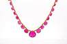 Vintage GIA Certified 120 Carat Pear-Shape Pink Rubellite Tourmaline Necklace in 22k Yellow Gold-Necklace-ASSAY