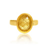 Vintage Natural Yellow Sapphire Engagement Ring in 22k Solid Gold - ASSAY