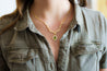 Vintage Pear Cut Green Peridot Drop Pendant Necklace with Diamonds in 18K Yellow Gold-Necklace-ASSAY