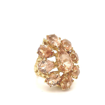 Vintage Pear Shape Tourmaline Cluster Ring in 14k Gold – Assay Jewelers