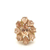 Vintage Birnenform Turmalin Cluster Ring in 14k Gold