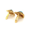 Vintage Raw Turquoise and Diamond Ring and Earring Set in 18k Gold-Assay Jewelers-ASSAY