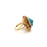 Vintage Raw Turquoise and Diamond Ring and Earring Set in 18k Gold-Assay Jewelers-ASSAY