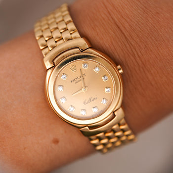 Vintage Rolex Cellini 6621 Diamond Hour Marker 18K Gold 26mm Watch – Assay Jewelers