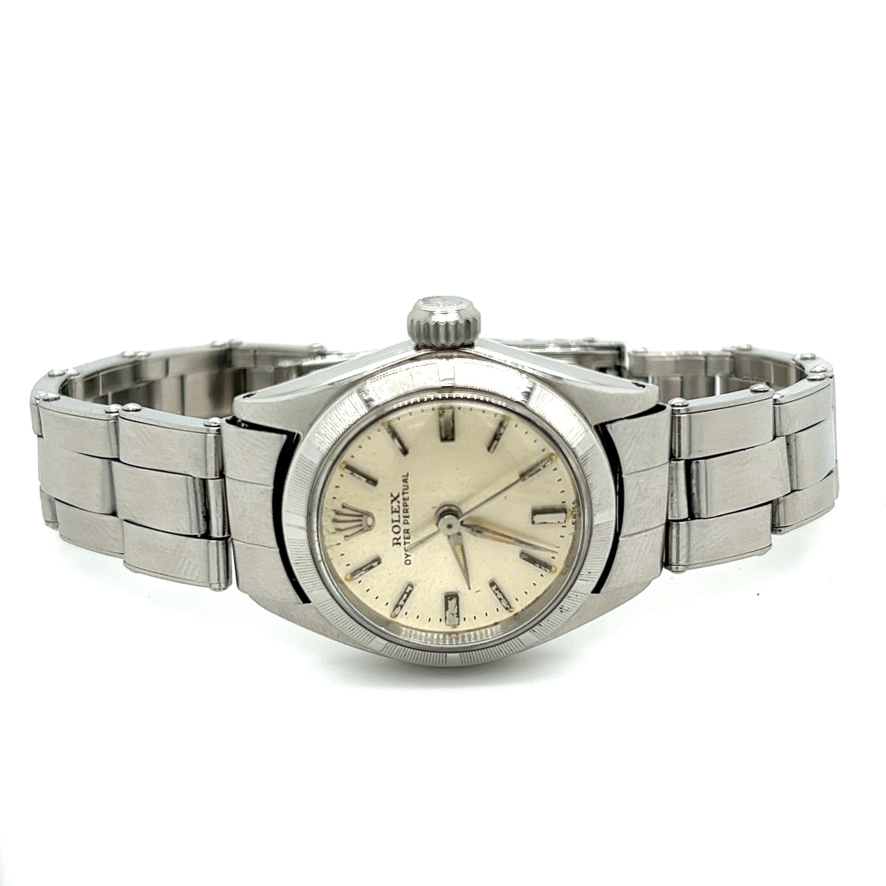 Vintage Rolex Oyster Perpetual 6623 Women's 25mm Dial Watch in Steel-Watches-ASSAY