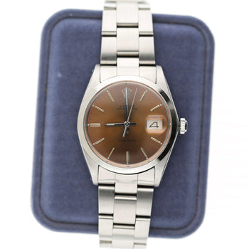 Vintage Rolex Oysterdate Precision 6694 Champagne Brown Dial 34mm Watch – Assay Jewelers