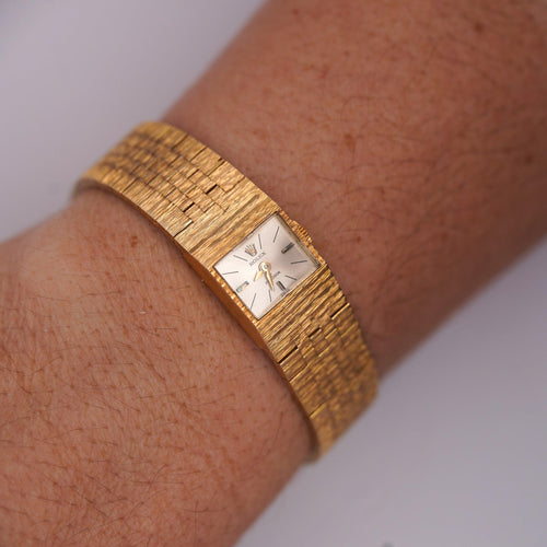 Vintage Rolex Precision Manual Wind 18K Gold Vintage Ladies Watch
