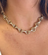 Vintage Tiffany & Co and Paloma Picasso Dog Bone 18K Gold and Silver Link Chain