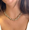 Vintage Tiffany & Co and Paloma Picasso Dog Bone 18K Gold and Silver Link Chain