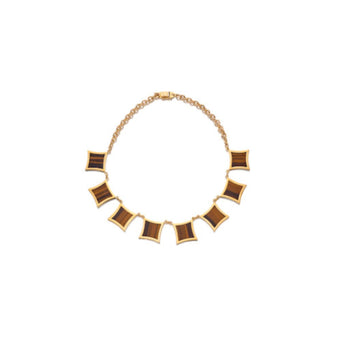 Vintage Tigers Eye Quartz and 18K Gold Necklace, G. Vascellari Signed – Assay Jewelers