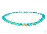 Vintage Turquoise and 14k Gold Bead & Pendant Necklace